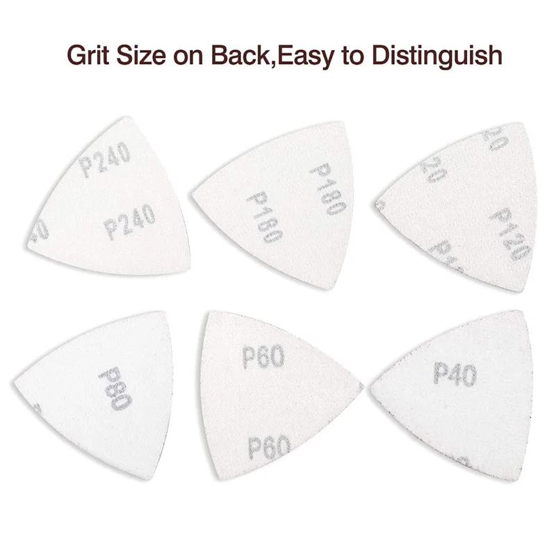 100Pcs Triangular Hook and Loop Multitool Sandpaper for Wood Sanding Fit 3-1/8 Inch Oscillating Multi Tool Sanding Pad
100Pcs Triangular Hook and Loop Multitool Sandpaper for Wood Sanding Fit 3-1/8 Inch Oscillating Multi Tool Sanding Pad