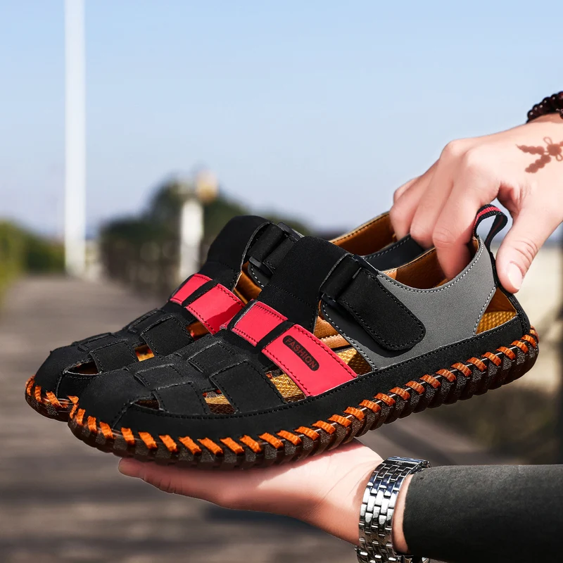 2021 Summer Men's Leather Sandals Brand Fashion Casual Handmade Sandals Outdoor Sport Beach Sandals
2021 Summer Men's Leather Sandals Brand Fashion Casual Handmade Sandals Outdoor Sport Beach Sandals