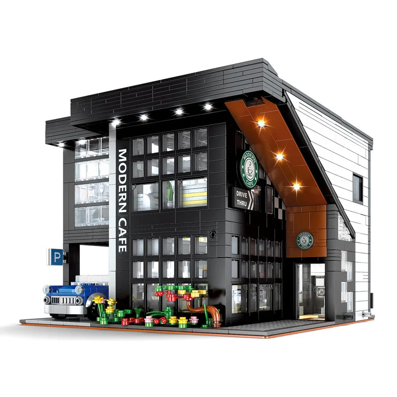 City Street View Series 86005 Modular MOC Modern Cafe Modular Building Blocks Creator Expert Bricks 2803 PCS Kids Boy Toys Gifts
City Street View Series 86005 Modular MOC Modern Cafe Modular Building Blocks Creator Expert Bricks 2803 PCS Kids Boy Toys Gifts