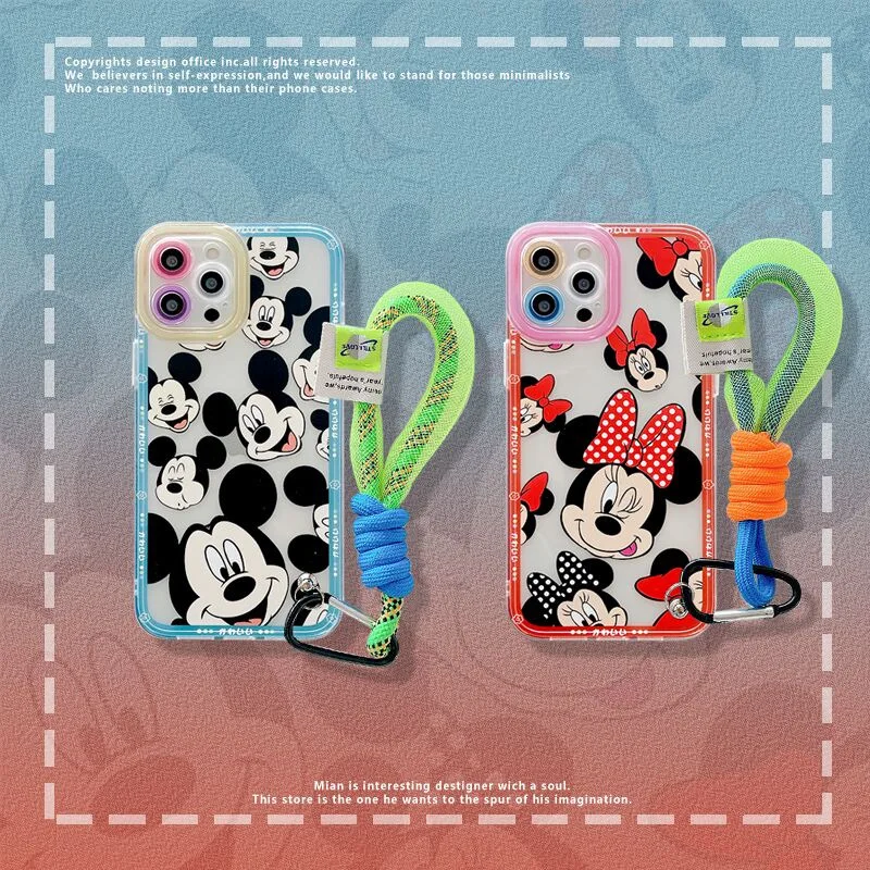 Cute Emoticons Mickey Minnie Mouse Phone Case for iPhone XR XS 11 12 Pro Max 7 8 Plus Lens Protect Cover Fluorescent Hand Strap
Cute Emoticons Mickey Minnie Mouse Phone Case for iPhone XR XS 11 12 Pro Max 7 8 Plus Lens Protect Cover Fluorescent Hand Strap