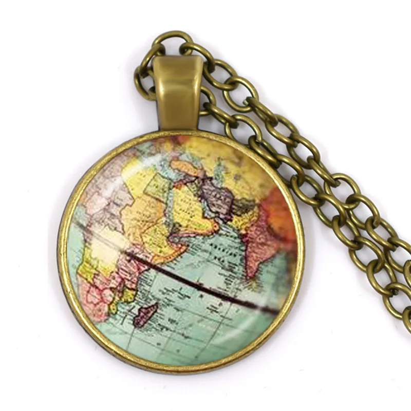 Fashion Retro Glass Cabochon Globe Pendant Necklace Earth Planet Earth World Map Ball Pendant Charm Chain Necklace Jewelry
Fashion Retro Glass Cabochon Globe Pendant Necklace Earth Planet Earth World Map Ball Pendant Charm Chain Necklace Jewelry