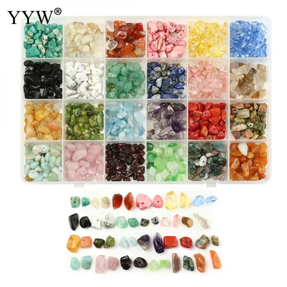 Natural Gemstone Diy Jewelry Accessories Set 24 Kinds Of Irregular Gravel Hand Tool Box Handmaking Bracelet Earring 220x130x35mm
Natural Gemstone Diy Jewelry Accessories Set 24 Kinds Of Irregular Gravel Hand Tool Box Handmaking Bracelet Earring 220x130x35mm