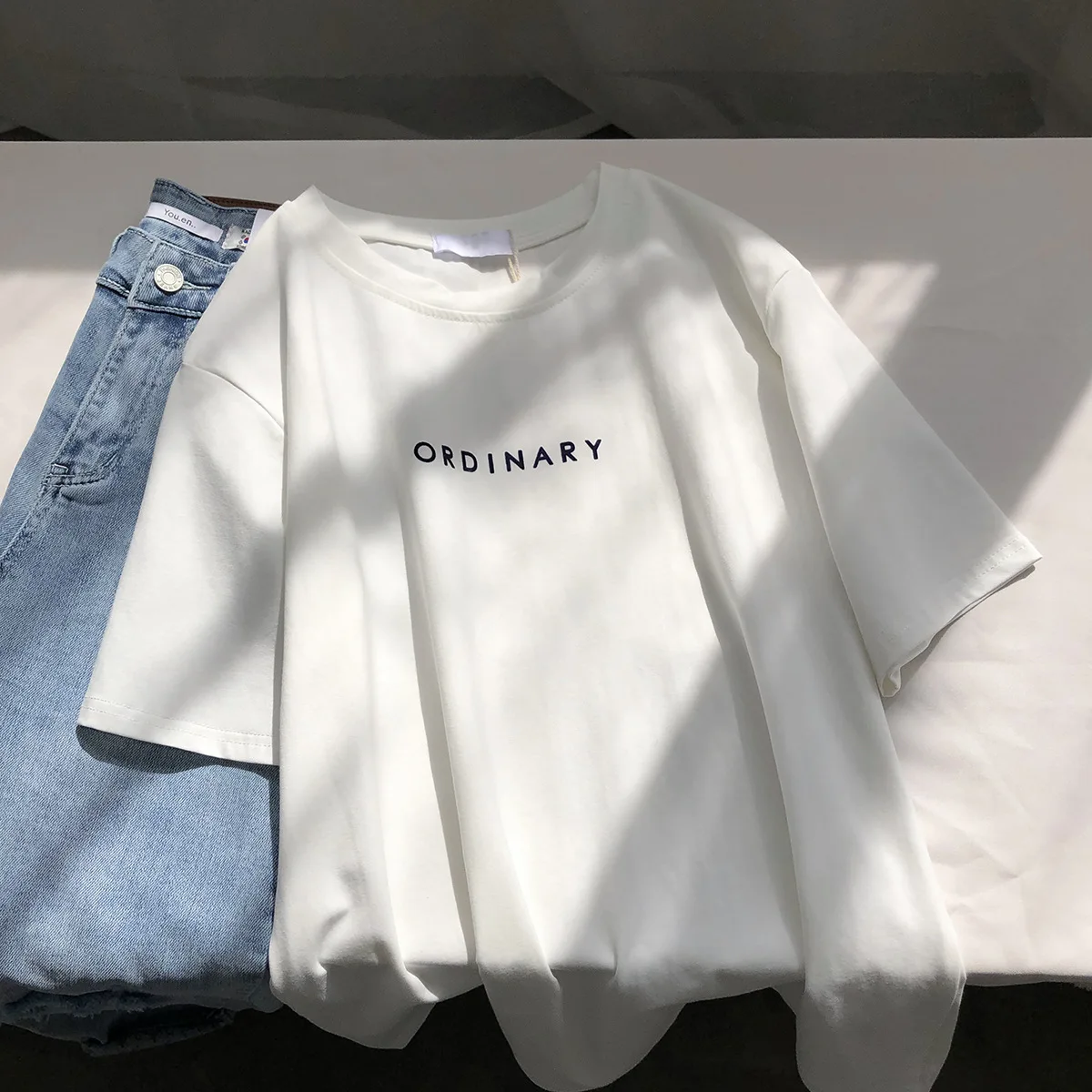 High Quality O-neck T-Shirt for Women Spring 2021 Cotton Ins Loose Casual Simple Letter Short Sleeve Top Tees
High Quality O-neck T-Shirt for Women Spring 2021 Cotton Ins Loose Casual Simple Letter Short Sleeve Top Tees