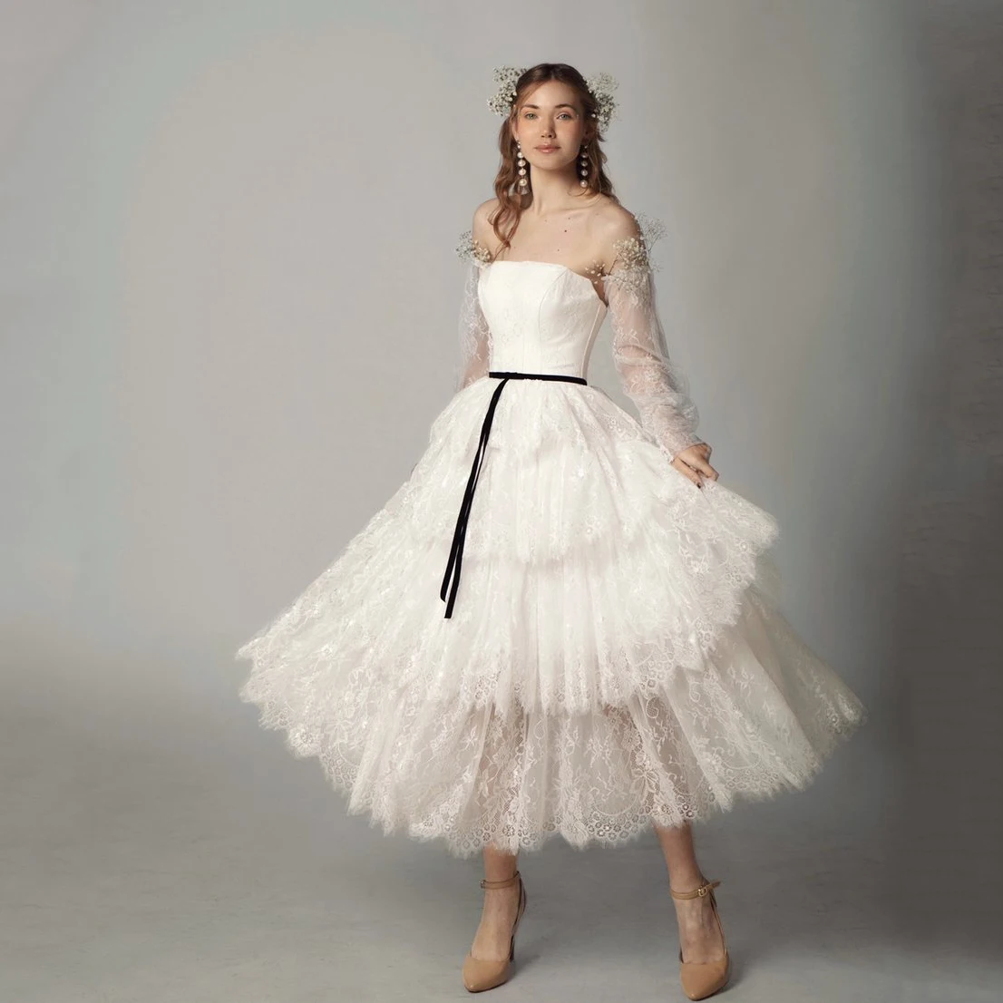 Princess Elegant Homecoming Dresses Long Sleeves Lace Appliques Tiered A-Line Ankle Length Women Party Prom Gowns Custom Made
Princess Elegant Homecoming Dresses Long Sleeves Lace Appliques Tiered A-Line Ankle Length Women Party Prom Gowns Custom Made
