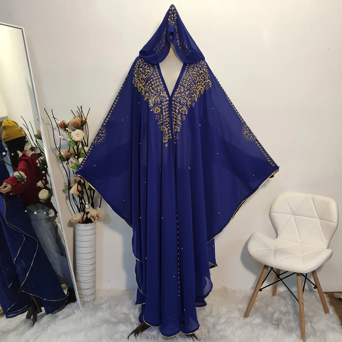 WEPBEL Muslim Abaya Fashion Loose Abaya Women Full Sleeve Dress Beading Pearl Popular High Waist Hooded Floral Flower Dress
WEPBEL Muslim Abaya Fashion Loose Abaya Women Full Sleeve Dress Beading Pearl Popular High Waist Hooded Floral Flower Dress