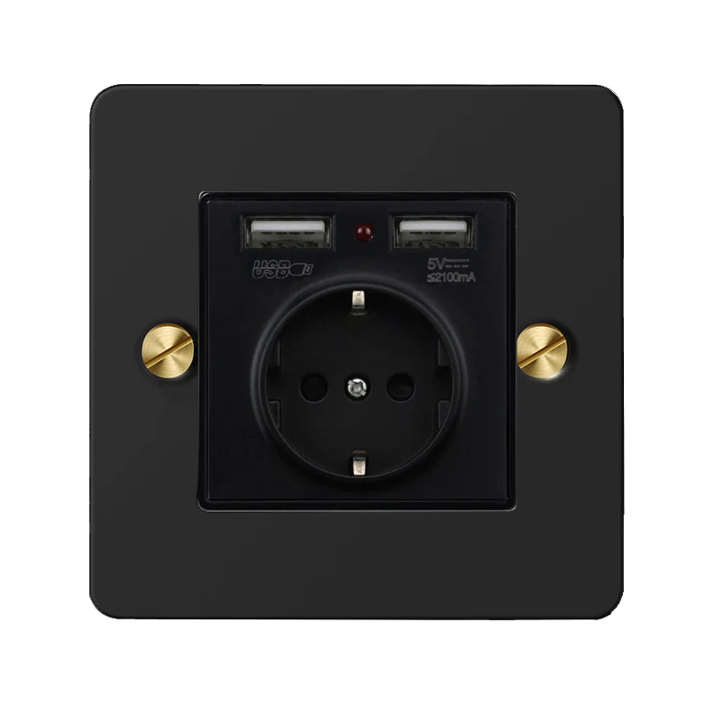 High Quality 86 Type Retro Electrical Outlet EU Standard Wall Electrical Socket Stainless Steel Panel Socket Usb Outlet
High Quality 86 Type Retro Electrical Outlet EU Standard Wall Electrical Socket Stainless Steel Panel Socket Usb Outlet