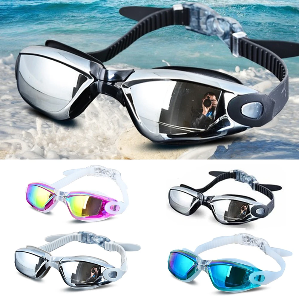 

Профессиональные силиконовые очки для плавания с гальваническим покрытием и защитой от запотевания, плавательные очки для мужчин и женщин,...