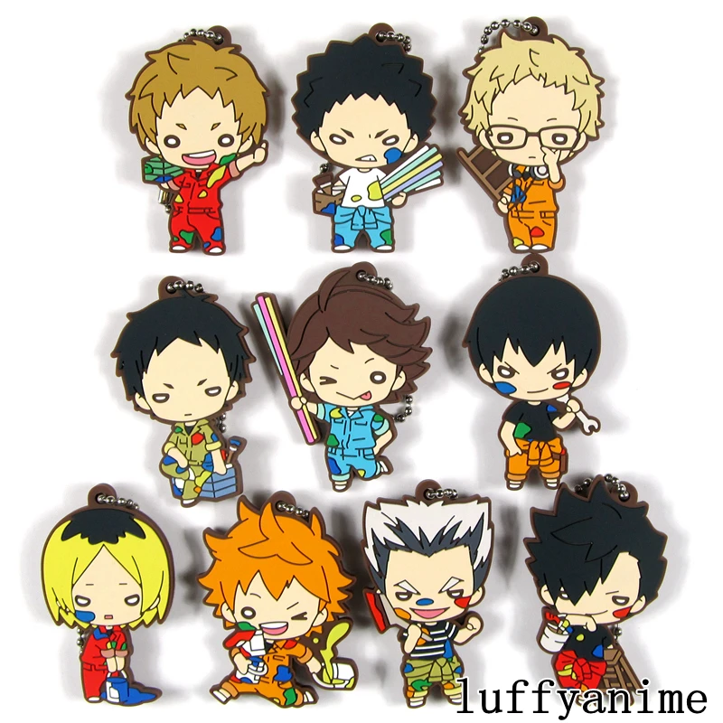Haikyuu!! Rubber Strap Mascot Pendant Hinata Shoyo kageyama tobio Kuroo Tetsurou Kozume Kenma Cute Anime Charm Chain Keychain
Haikyuu!! Rubber Strap Mascot Pendant Hinata Shoyo kageyama tobio Kuroo Tetsurou Kozume Kenma Cute Anime Charm Chain Keychain