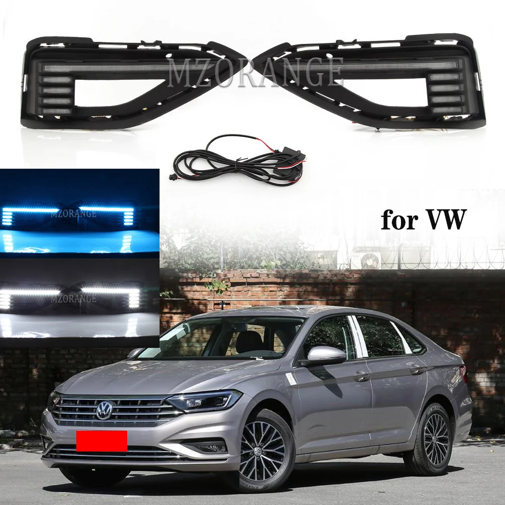 Car DRL fog Lamp For VW Jetta Sagitar 2019 2020 Dynamic Yellow Turn Signal Relay LED Daytime Running Light fog light cover
Car DRL fog Lamp For VW Jetta Sagitar 2019 2020 Dynamic Yellow Turn Signal Relay LED Daytime Running Light fog light cover