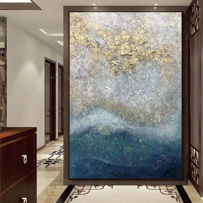 Fashion Simplicity AbStract Blue Watercolor Paintings Golden Nordic Wall Art Pictures On Canvas Living Room Home Decor Frameless
Fashion Simplicity AbStract Blue Watercolor Paintings Golden Nordic Wall Art Pictures On Canvas Living Room Home Decor Frameless