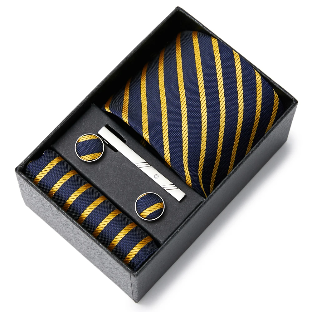 Classic Factory Sale Festive Present Tie Handkerchief Pocket Squares Cufflink Set Tie Clip Necktie Box Man's Yellow
Classic Factory Sale Festive Present Tie Handkerchief Pocket Squares Cufflink Set Tie Clip Necktie Box Man's Yellow