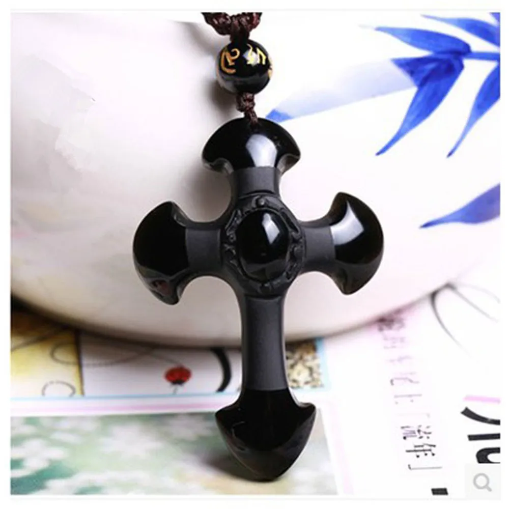 Natural Black Obsidian Pendant For Women Men Love Lucky Cross Shape Stone Fashion Pendant Necklace Jewelry Gift AAAA
Natural Black Obsidian Pendant For Women Men Love Lucky Cross Shape Stone Fashion Pendant Necklace Jewelry Gift AAAA