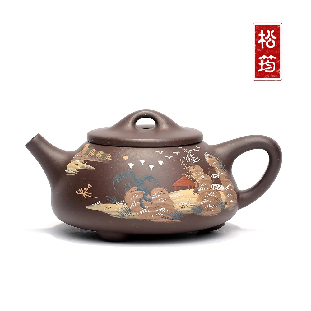 Chinese Exquisite Teapot Yixing Purple Sand Pot Handmade Pile Painted Jingzhou Stone Scoop Tea Kettle Kungfu Teaware Gift
Chinese Exquisite Teapot Yixing Purple Sand Pot Handmade Pile Painted Jingzhou Stone Scoop Tea Kettle Kungfu Teaware Gift