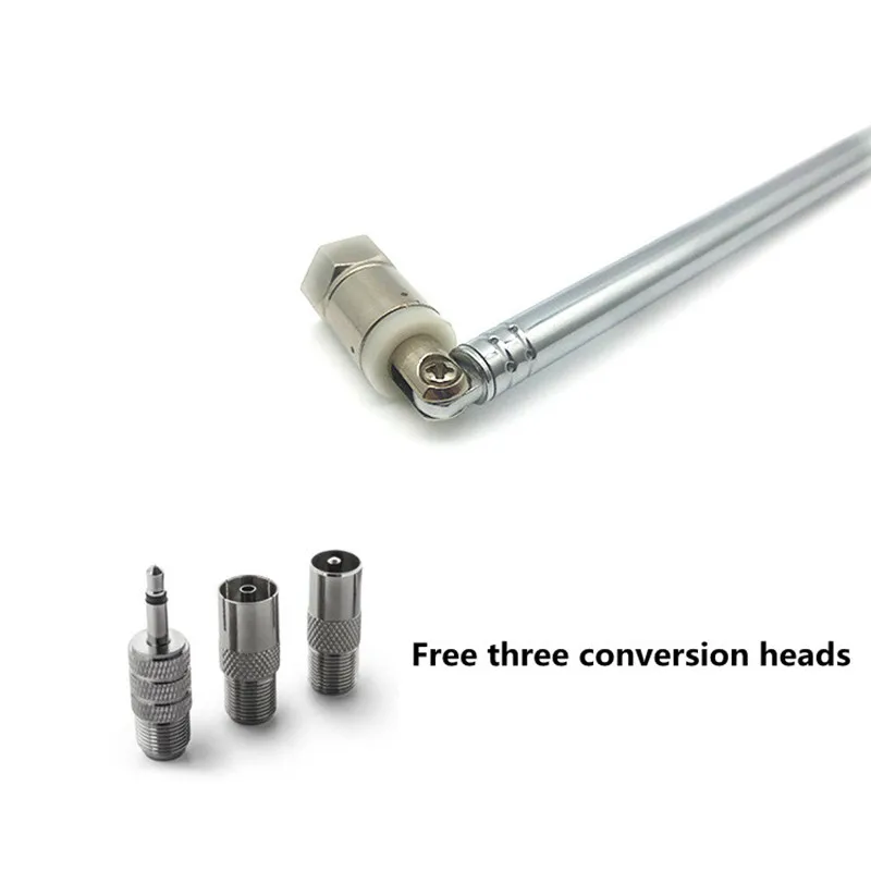 Trolley Radio Antenna Stainless Steel FM Receiving Signal 5 Segments Telescopic F Male Connector With Female Adapter
Trolley Radio Antenna Stainless Steel FM Receiving Signal 5 Segments Telescopic F Male Connector With Female Adapter