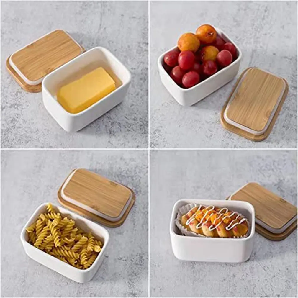 Enamel Butter Box Dish Fruit Preserve Storage Box New Butter Container With Wooden Lid Cover Kitchen Accessories
Enamel Butter Box Dish Fruit Preserve Storage Box New Butter Container With Wooden Lid Cover Kitchen Accessories