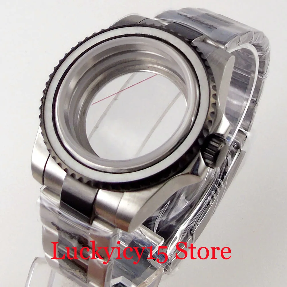 BLIGER Two Tone Black 40mm Watch Case fit NH35A NH36A Oyster Strap Glide Lock Unidirectional Bezel Ring
BLIGER Two Tone Black 40mm Watch Case fit NH35A NH36A Oyster Strap Glide Lock Unidirectional Bezel Ring