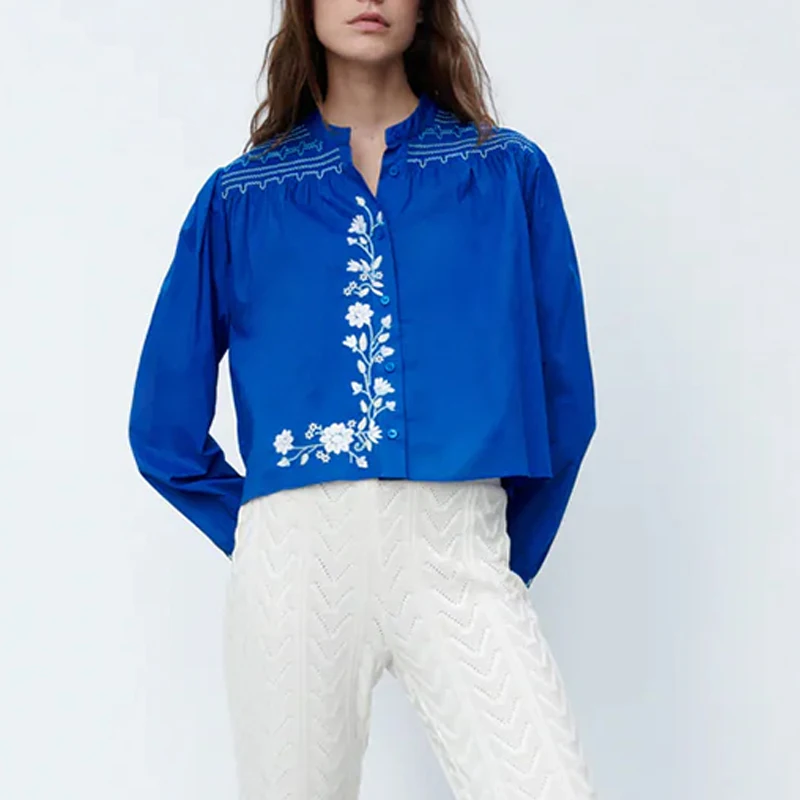 KUMSVAG Women Summer Vintage Loose Blouses Shirts Tops 2021 ZA O-Neck Embroidery Female Elegant Street Cotton Top Clothes Blusas
KUMSVAG Women Summer Vintage Loose Blouses Shirts Tops 2021 ZA O-Neck Embroidery Female Elegant Street Cotton Top Clothes Blusas