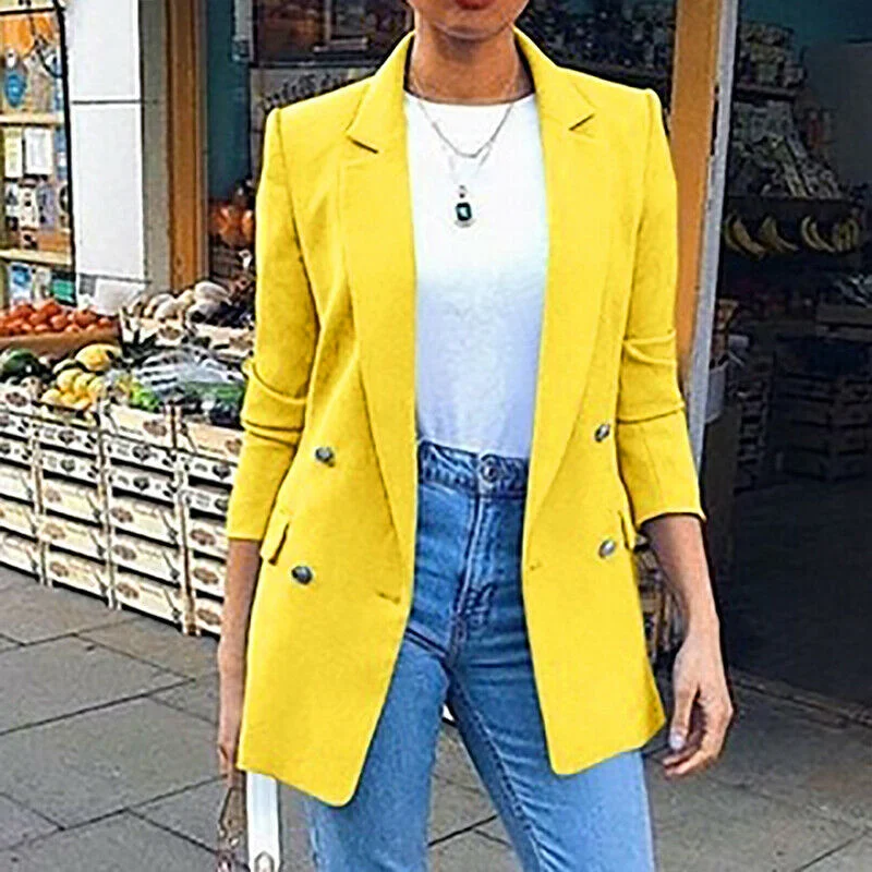 Chaqueta larga с cuello vuelto para mujer, пижама неформальная, цветная однотонная, для офиса, Новинка
Chaqueta larga с cuello vuelto para mujer, пижама неформальная, цветная однотонная, для офиса, Новинка