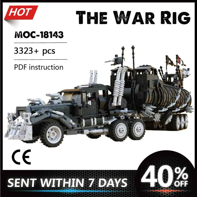 War Rig Mad-Max Modified Truck Technic Series Movie Collection Car Model Building Blocks Bricks Assemble Boy's MOC Toys Gifts
War Rig Mad-Max Modified Truck Technic Series Movie Collection Car Model Building Blocks Bricks Assemble Boy's MOC Toys Gifts