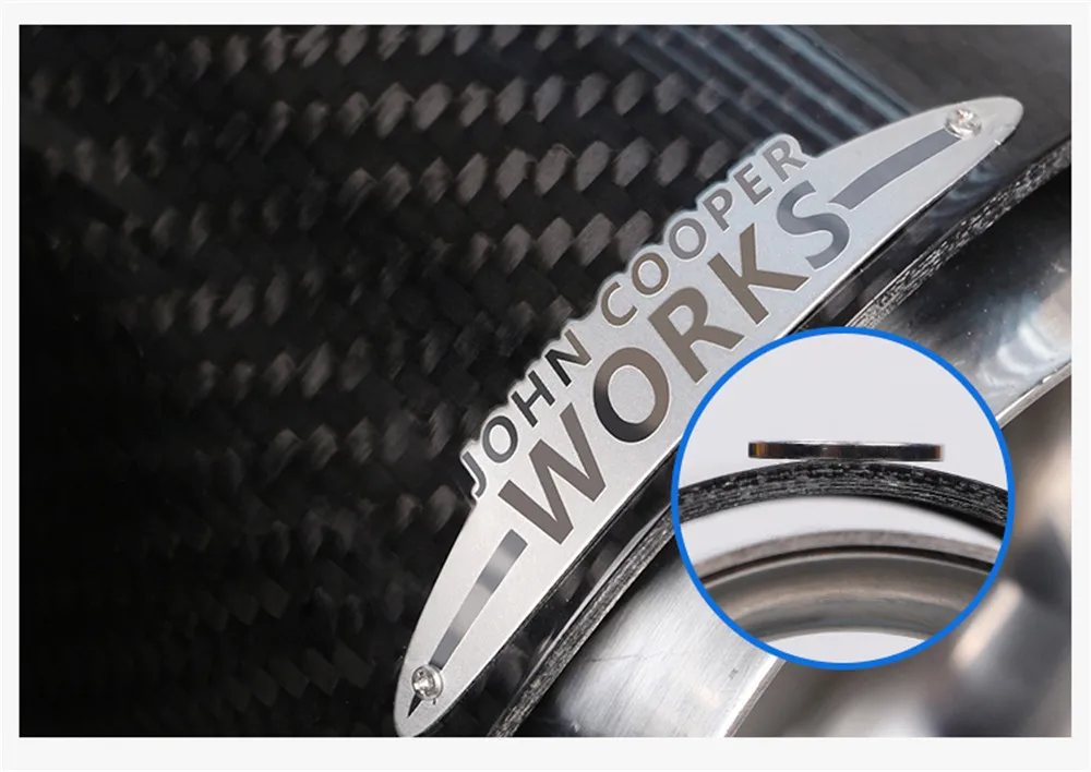 1 шт. 3K углеродный высококачественный глушитель выхлопных газов для MINI Cooper S R55 R56