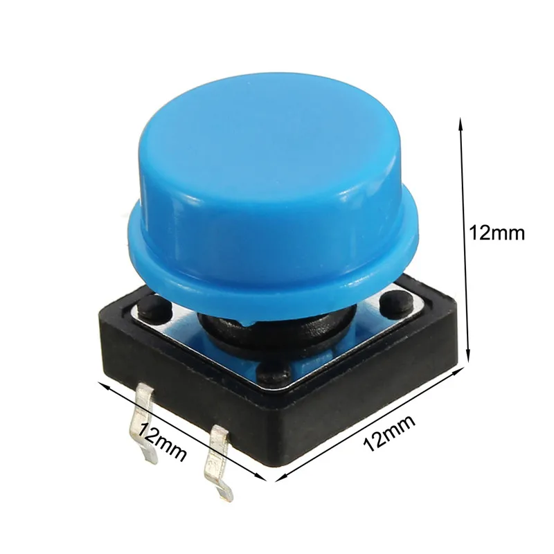 20pcs 4Pin Blue Tactile Push Button Switch Momentary Tact Caps Used in the Fields of Electronic Products Waterproof Favorable
20pcs 4Pin Blue Tactile Push Button Switch Momentary Tact Caps Used in the Fields of Electronic Products Waterproof Favorable