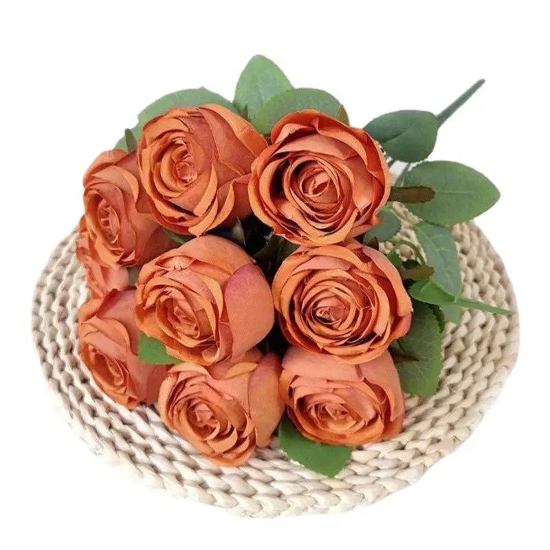 5Pcs Fake Round Rose (9 Heads/Bunch) 18" Length Autumn Roses for Wedding Home Decorative Artificial Flowers
5Pcs Fake Round Rose (9 Heads/Bunch) 18" Length Autumn Roses for Wedding Home Decorative Artificial Flowers