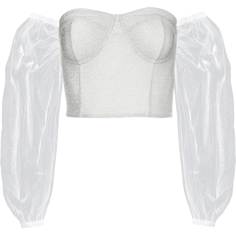 XUXI Women, Sexy, T Shirt, Retro, Puff Sleeve, Mesh, Stitching, T-shirt, Female, Leaky Collarbone, Top, Summer 2021, E573
XUXI Women, Sexy, T Shirt, Retro, Puff Sleeve, Mesh, Stitching, T-shirt, Female, Leaky Collarbone, Top, Summer 2021, E573