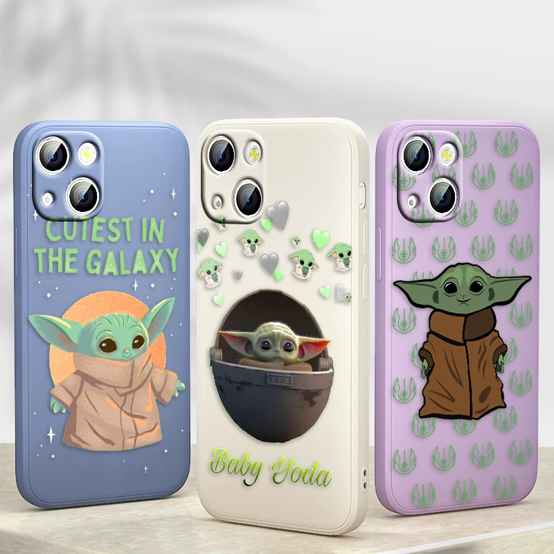 Star Wars Baby Yoda For Apple iPhone 13 12 Mini 11 Pro XS MAX XR X 8 7 6S SE Plus Liquid Silicone Soft Cover Phone Case | Мобильные