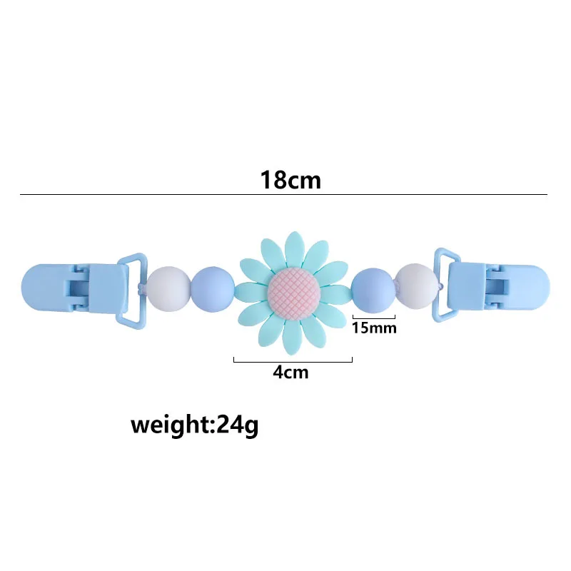 Food Grade Safe Silicone Baby Pacifier Chain Clip Cute Sunflower Pendant Pacifier Clips Nipple Holder for Baby Pacifier
Food Grade Safe Silicone Baby Pacifier Chain Clip Cute Sunflower Pendant Pacifier Clips Nipple Holder for Baby Pacifier