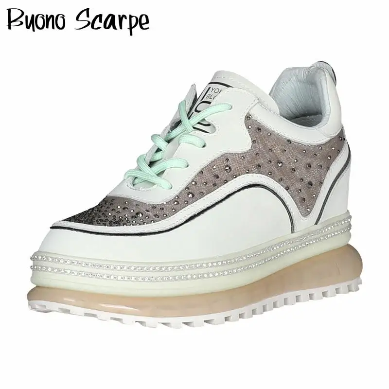 Bling Bling Women Sneakers Strass Rhinestone Platfom Height Increasing Shoes Mesh Leather Casual Sneakers Lace Up Trainers Shoes
Bling Bling Women Sneakers Strass Rhinestone Platfom Height Increasing Shoes Mesh Leather Casual Sneakers Lace Up Trainers Shoes