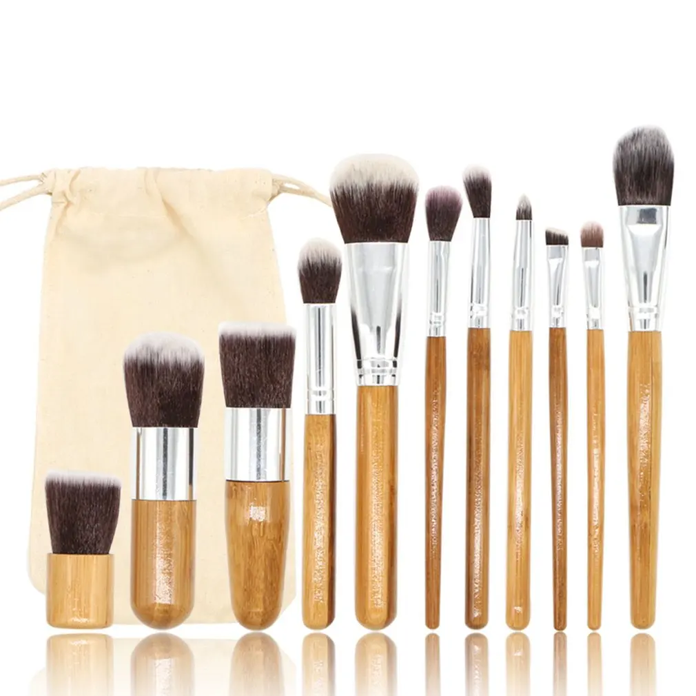 New Makeup Tool Natural Bamboo Professional Makeup Brushes Set Powder Foundation Eyeshadow Blending Brush Make up Tool Kit
New Makeup Tool Natural Bamboo Professional Makeup Brushes Set Powder Foundation Eyeshadow Blending Brush Make up Tool Kit
