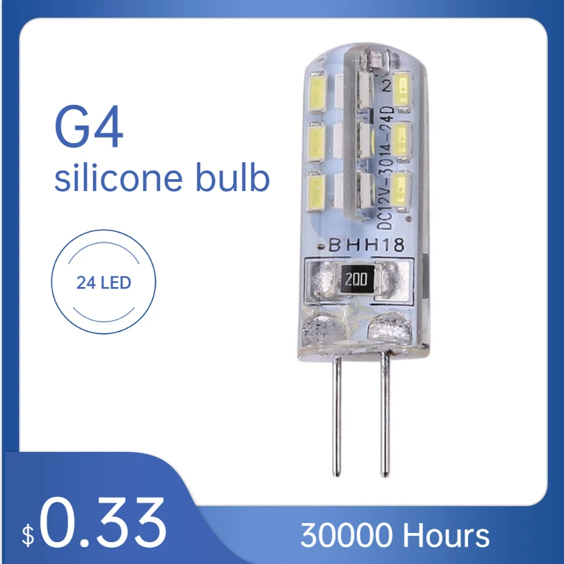 G4 2W Lamp LED COB Dimmable Silicone Bulb Energy Saving AC 12V Warm White/White 360 Beam Angle
G4 2W Lamp LED COB Dimmable Silicone Bulb Energy Saving AC 12V Warm White/White 360 Beam Angle