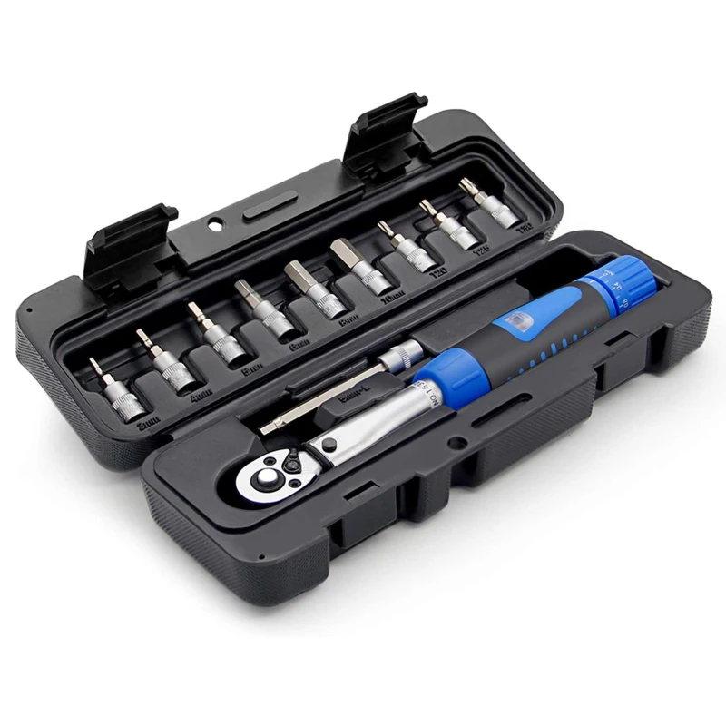11pcs Torque Wrench For Bicycles And Motorcycles Repair Tool 1/4 Inch Socket Set With Extension Bar And Protective Storage Box
11pcs Torque Wrench For Bicycles And Motorcycles Repair Tool 1/4 Inch Socket Set With Extension Bar And Protective Storage Box