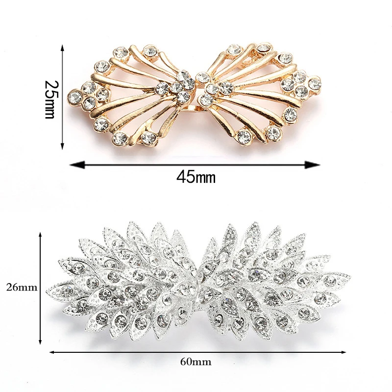 Rhinestone Cardigan Clips Metal Crystal Brooches Sweater Cheongsam Button Cape Feather Heart Button Dress Pin Sewing DIY Part
Rhinestone Cardigan Clips Metal Crystal Brooches Sweater Cheongsam Button Cape Feather Heart Button Dress Pin Sewing DIY Part
