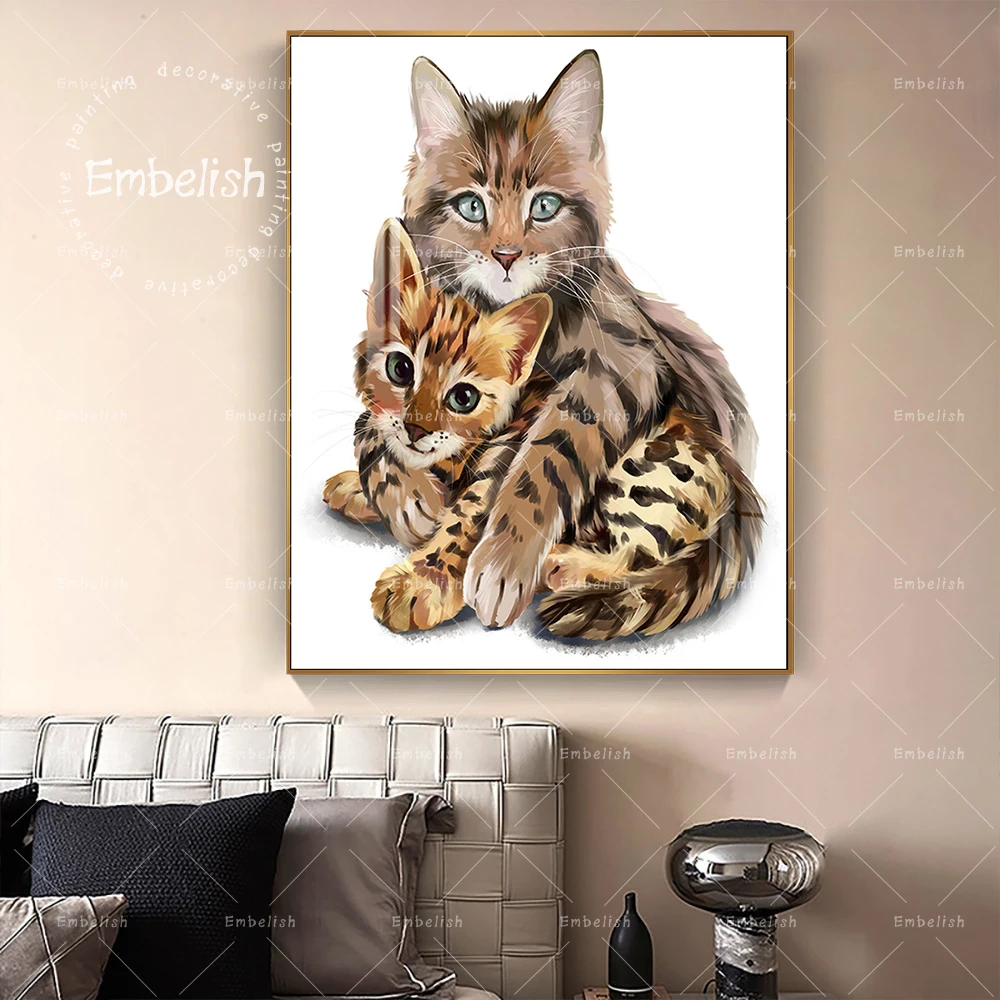 Embelish 1 Pieces Cat Hugs Kitten Watercolor Animals Wall Art Pictures For Living Room HD Canvas Oil Painting Home Decor Posters 
Embelish 1 Pieces Cat Hugs Kitten Watercolor Animals Wall Art Pictures For Living Room HD Canvas Oil Painting Home Decor Posters