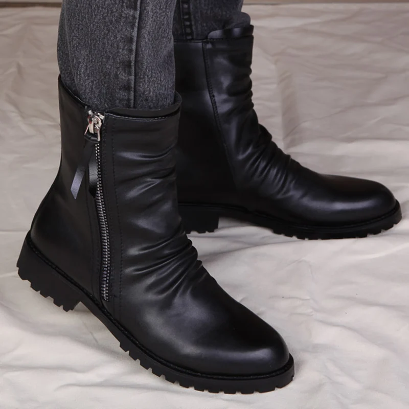 men's fashion cowboy boots black original leather tooling shoes autumn winter chelsea boot trend short botas masculinas sapatos
men's fashion cowboy boots black original leather tooling shoes autumn winter chelsea boot trend short botas masculinas sapatos