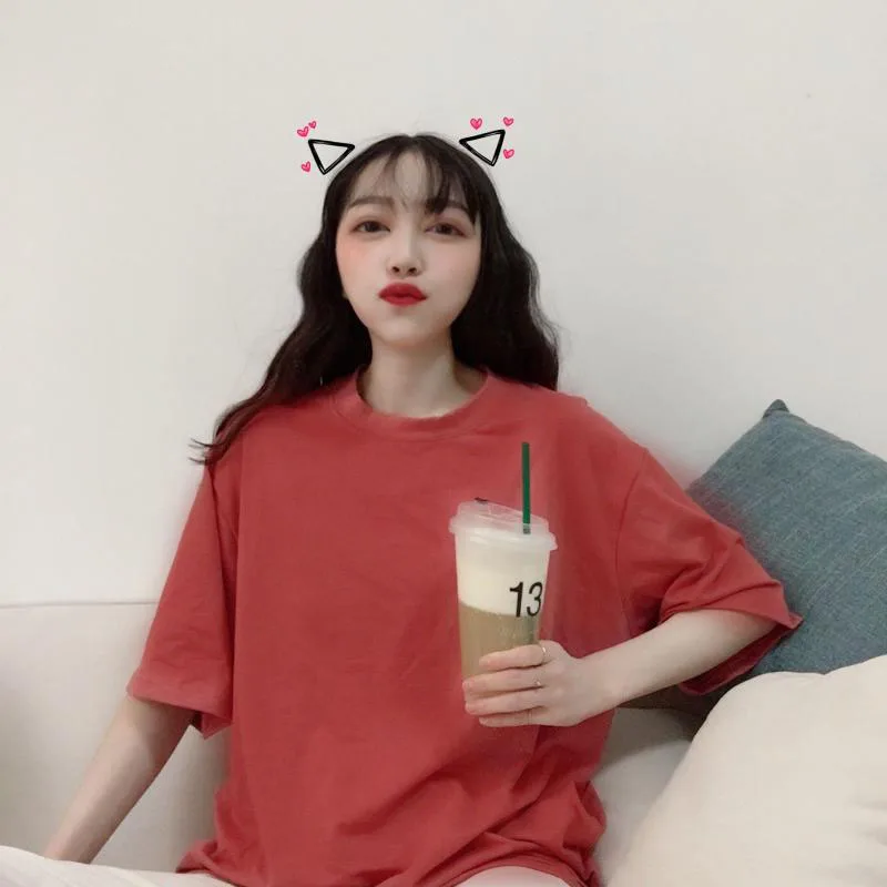 T-shirt Women's Summer Korean-Style Mid-Length Solid Color Short Sleeve T-shirt Ins Trendy Harajuku Students Loose Half Sleeve
T-shirt Women's Summer Korean-Style Mid-Length Solid Color Short Sleeve T-shirt Ins Trendy Harajuku Students Loose Half Sleeve