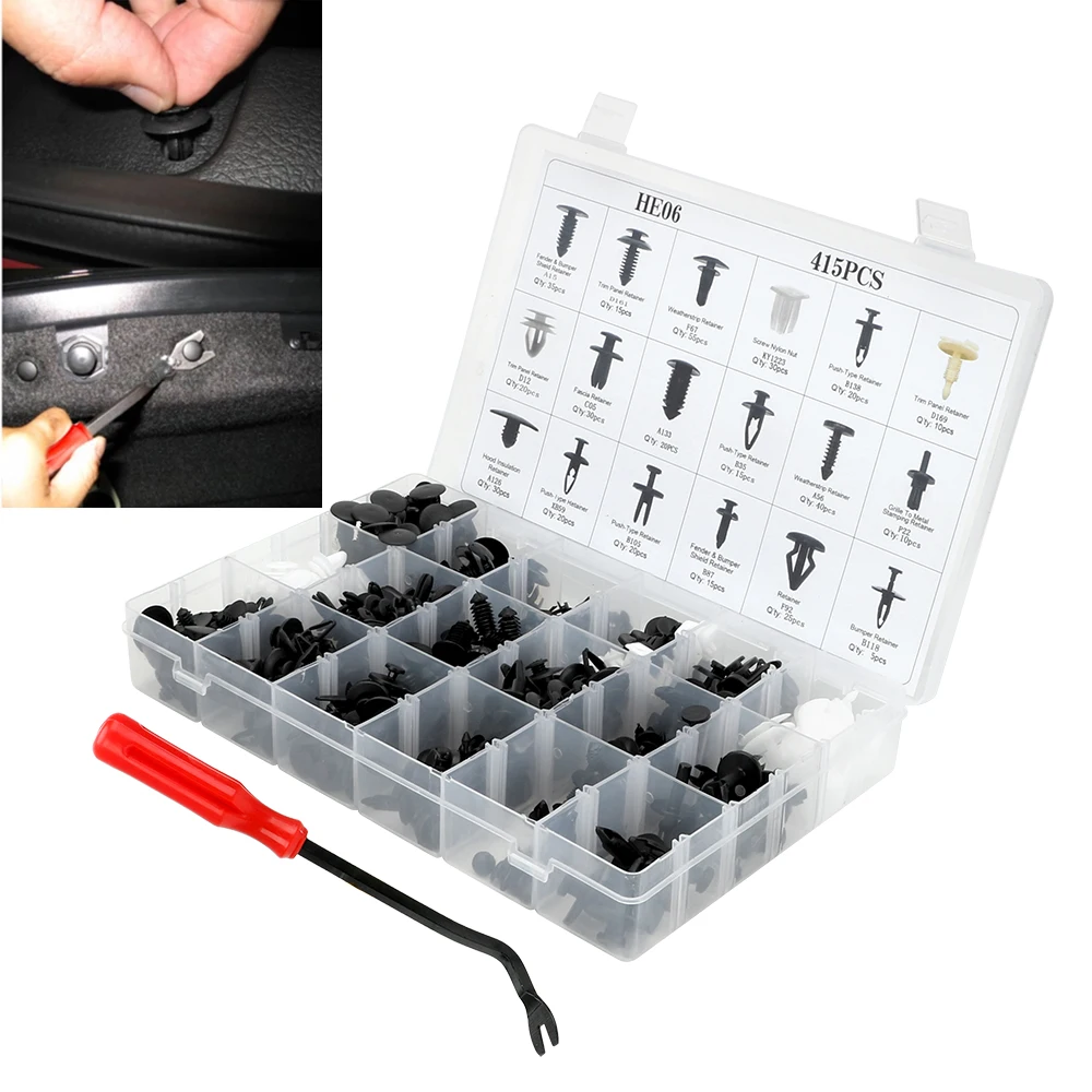 LEEPEE Rivet Trim Auto Fastener Bumper Clip 415Pcs/set Plastic Buckle For Toyota Camry Honda Ford Suzuki Car Auto Push Pin
LEEPEE Rivet Trim Auto Fastener Bumper Clip 415Pcs/set Plastic Buckle For Toyota Camry Honda Ford Suzuki Car Auto Push Pin