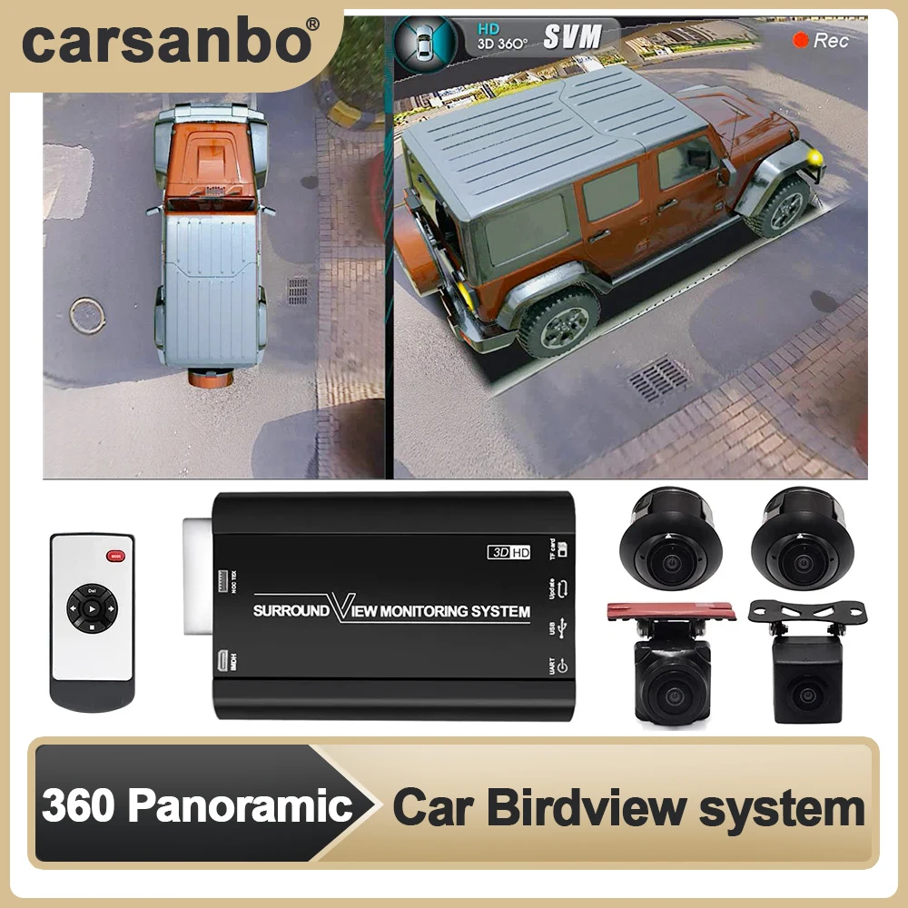 Камера Carsanbo 360 с эффектом птичьего глаза, 3D панорамная камера для слепых зон, HD, ночное видение, 1080p, 4 камеры с автомобильным видеорегистратор...
Камера Carsanbo 360 с эффектом птичьего глаза, 3D панорамная камера для слепых зон, HD, ночное видение, 1080p, 4 камеры с автомобильным видеорегистратор...