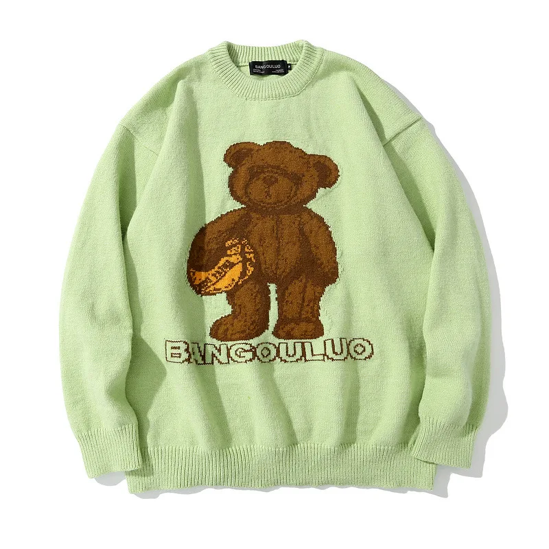 Hip Hop Streetwear Men Sweaters Teddy Bear Pattern Harajuku Retro Cotton Oversize O-neck Pullover Autumn Fashion Man's Sweaters
Hip Hop Streetwear Men Sweaters Teddy Bear Pattern Harajuku Retro Cotton Oversize O-neck Pullover Autumn Fashion Man's Sweaters