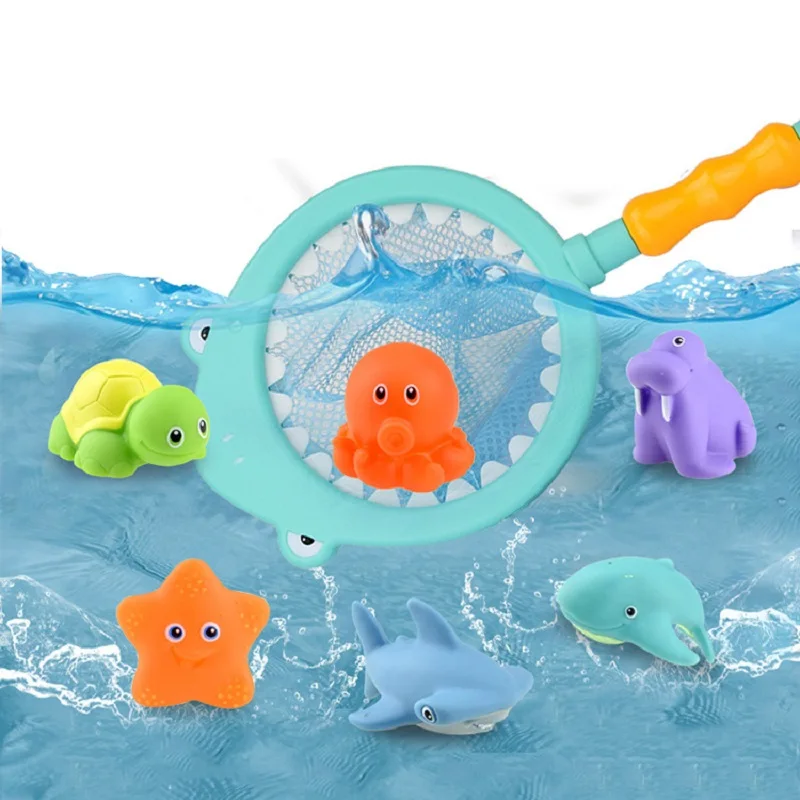 Baby Fishing Toys Network Bag Pick up Duck&Fish Frog Kids Toy Swimming Classes Summer Play Water Bath Doll Water Spray Bath toys
Baby Fishing Toys Network Bag Pick up Duck&Fish Frog Kids Toy Swimming Classes Summer Play Water Bath Doll Water Spray Bath toys