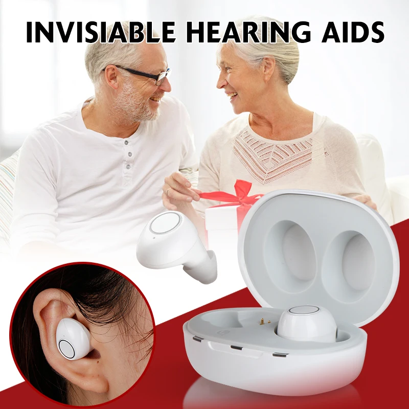 

Слуховой аппарат ITE для пожилых и глухих, невидимый, с зарядкой от USB, с регулируемым тоном, 1 пара