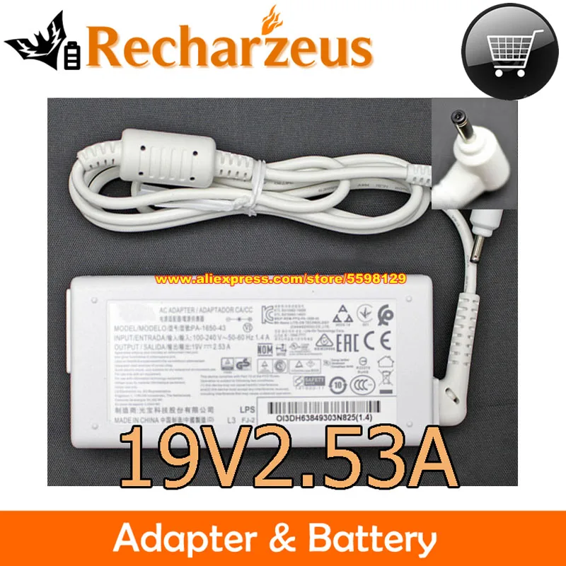Genuine White LG PA-1650-43 PA-1650-43 AC Adapter 19v 2.53A 48W For Laptop Gram 15Z970 15Z980C 14Z980 GRAM 13Z990 LED Monitor
Genuine White LG PA-1650-43 PA-1650-43 AC Adapter 19v 2.53A 48W For Laptop Gram 15Z970 15Z980C 14Z980 GRAM 13Z990 LED Monitor