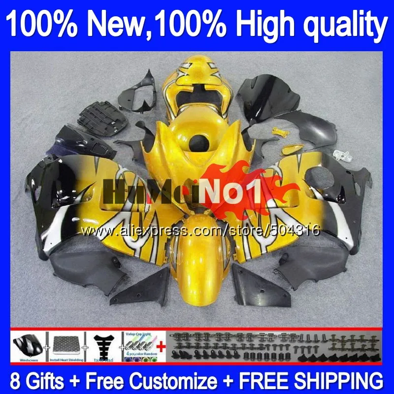 Hayabusa For SUZUKI GSX-R1300 1996 1997 1998 99 00 01 27MC.90 GSXR 1300 GSXR1300 96 97 98 1999 2000 2001 Fairings Gold black
Hayabusa For SUZUKI GSX-R1300 1996 1997 1998 99 00 01 27MC.90 GSXR 1300 GSXR1300 96 97 98 1999 2000 2001 Fairings Gold black