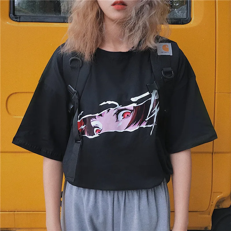 

2020 Harajuku Bf Loose Cartoon Ins T-shirt Women's Tshirts Chic Kawaii Girl Vintage Female Ulzzang Tunic for Women Casual Top