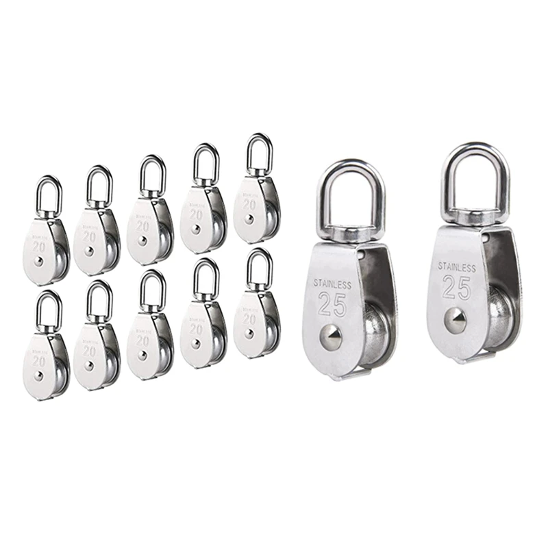 2 шт., подвесной ролик с одним шкивом M25, 10 шт. 
2 шт., подвесной ролик с одним шкивом M25, 10 шт.