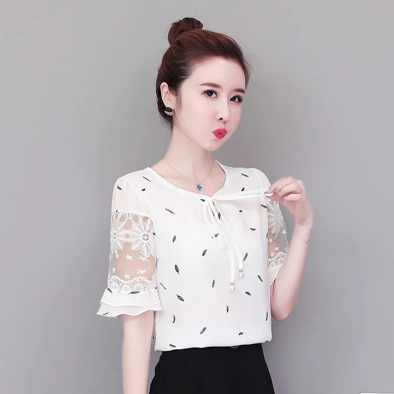 Summer New Women Print Chiffon Shirts Ruffles O Neck Short Sleeve Pullovers Blouse Loose Tops Office Lady Elegant Party Blouse
Summer New Women Print Chiffon Shirts Ruffles O Neck Short Sleeve Pullovers Blouse Loose Tops Office Lady Elegant Party Blouse