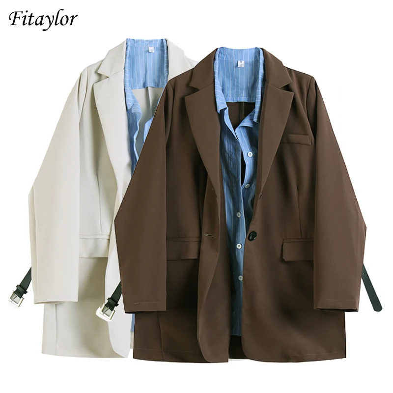 Fitaylor Spring New Arrival Women Casual Solid Blazer Single Breasted Sashes Fake Two Piece Splicing Elegant Ladies Suit Jacket
Fitaylor Spring New Arrival Women Casual Solid Blazer Single Breasted Sashes Fake Two Piece Splicing Elegant Ladies Suit Jacket