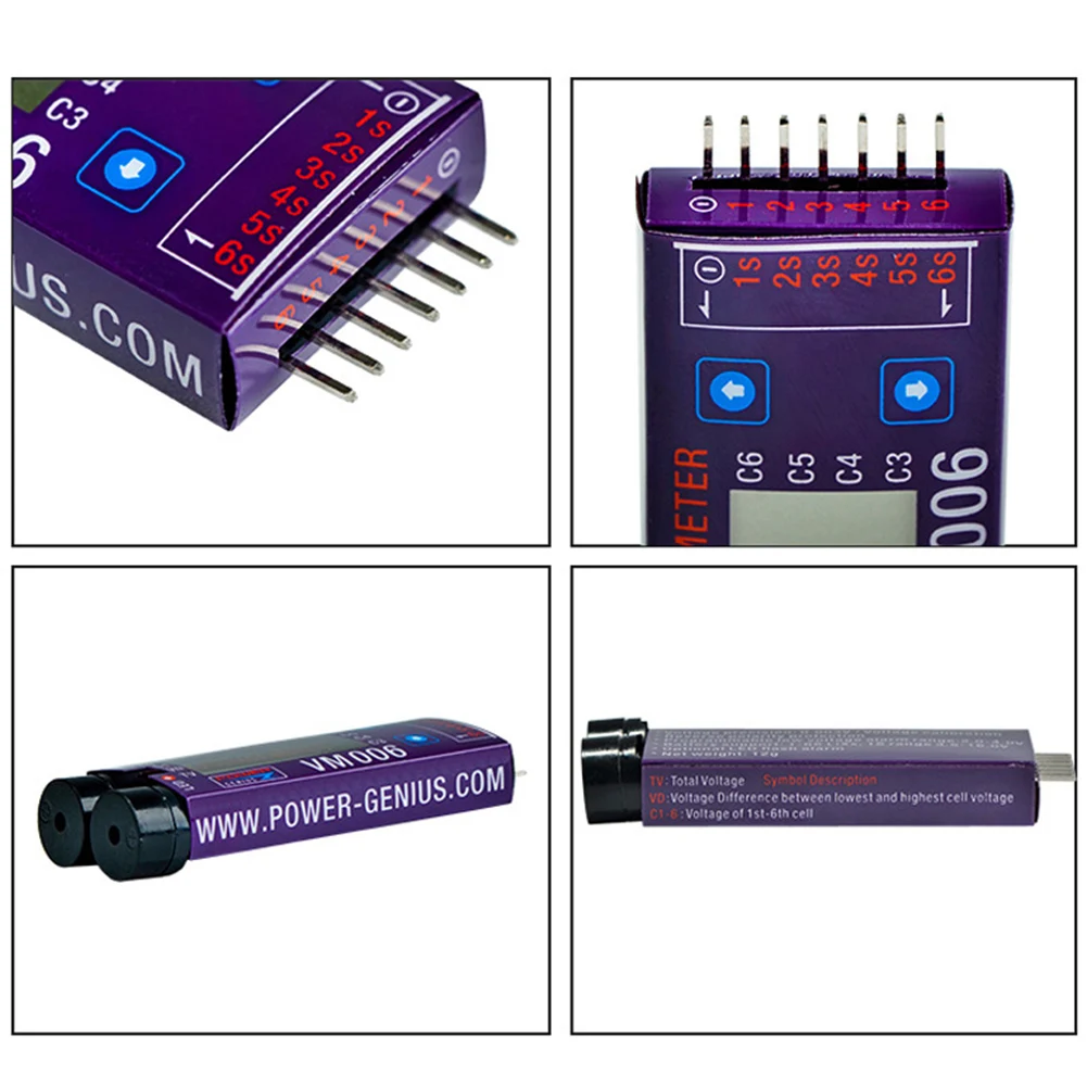 Practical VM006 1-6S Battery Easy Use Tester Digital Monitor Voltage Meter LCD Display Durable Accurate For RC With Alarm
Practical VM006 1-6S Battery Easy Use Tester Digital Monitor Voltage Meter LCD Display Durable Accurate For RC With Alarm