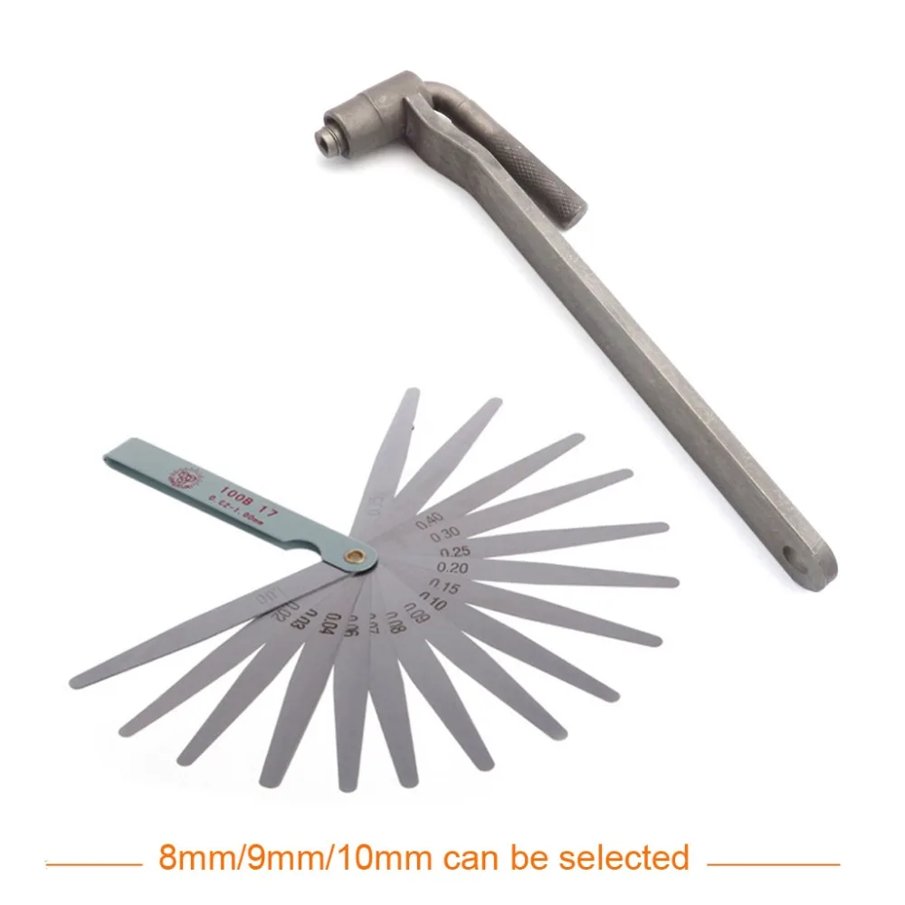 Motorcycle Engine Valve Adjustment Tool Valve Screw Wrench 8mm 9mm 10mm Sleeve Spanner, Feeler Gauge 0.02-1mm
Motorcycle Engine Valve Adjustment Tool Valve Screw Wrench 8mm 9mm 10mm Sleeve Spanner, Feeler Gauge 0.02-1mm